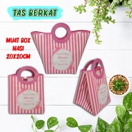 TAS SOUVENIR 7 BULANAN / TAS NASI KOTAK 20X20 / TAS SOUVENIR MURAH