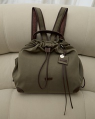 Octavia Canvas Backpack with Leather Details