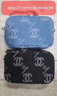 Chanel贈品積分袋牛仔袋淺藍色