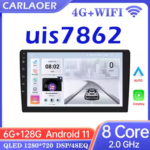 Uis 7862S QF001 2din Car Android Radio Multimedia Player 9 10 inch Carplay For Toyota Hyundai Kia Re