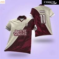 Batch 10 Retro Collar Jersey Custom Name Baju Lelaki Hitam Putih Berkolar Polo Shirt Dewasa Budak Ov