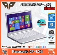 เรียนออนไลน์ มีกล้อง โน็ตบุ๊ค Notebook Panasonic CF-LX3 CPU Core i3-4010U 1.70 GH RAM 4 GB HDD 250 GB WIFI กล้องในตัว จอ 14 นิ้ว ติดตั้งโปรแกรมพร้อมใช้งาน