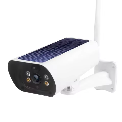 Full Metal P2P Tuya Smart Life APP 4G Solar Power IP Bullet Camera Two Way Audio Color IR Vision Out