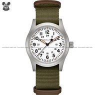 HAMILTON H69529913 Men's Watch Khaki Field Mechanical 42mm Nato Strap White Green *Original