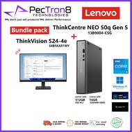 ThinkCentre NEO50q Gen5 13B9004-CSG Intel i5 512GB SSD 16GB SODIMM DDR5 Win 11 Pro Bundle pack with 