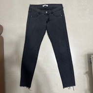 Pull&Bear 黑灰色牛仔褲 長褲 九分褲 Pull & Bear