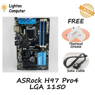 【FREE GIFT】 Asrock H97 Pro4 / H97M Pro4 Motherboard | H97 | LGA 1150 | INTEL 4th GEN | mATX Micro AT