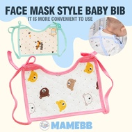 Baby bibs saliva towel 100% Cotton Face mask style baby bib