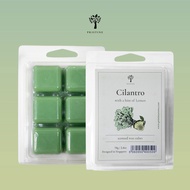 Pristine Scented Wax Cubes | Cilantro &amp; Lemon | Garden | Essential Oil | 70g | Wax Melts For Decor