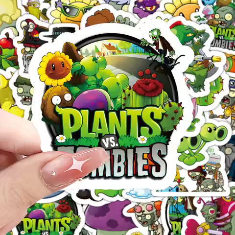 10/30/60PCS Plants vs. Zombies，PVZ Stickers Funny Shooting Game Graffiti Sticker Laptop Guitar Car B