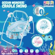 Baby Bed with Automatic Swing / Electric Swing Cradle Bebe Smart Makassar
