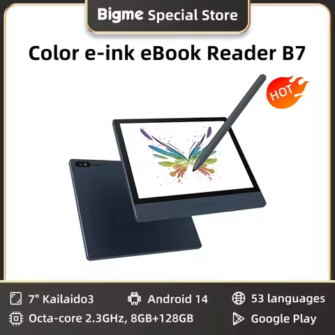 Bigme B7 Ebook Reader, 7-Inch Color E-Ink Screen Electronic Book, 300PPI, Android14 OS, 8GB+128GB, E