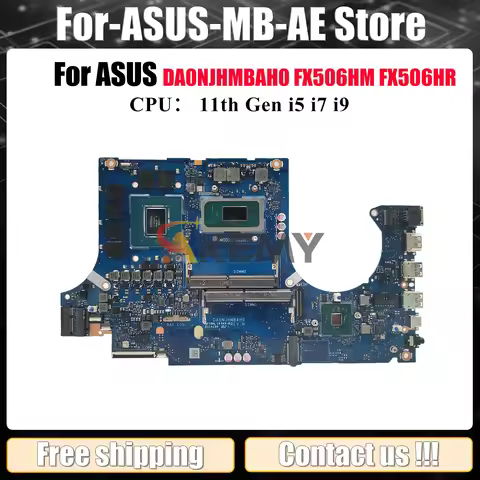 DA0NJHMBAH0 Laptop Motherboard For ASUS TUF Gaming FX506HR FX506H FX506HM Mainboard W/ 11th Gen i5 i