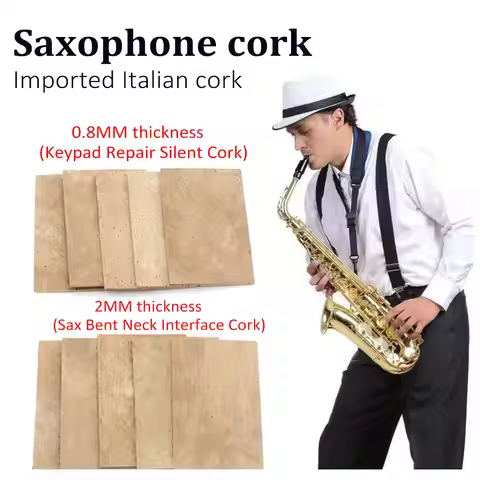 Alto Sax Neck Cork, Key Mute Cork Universal Saxophone Joint Cork Sheet, Instrument Accessories For A