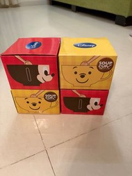 (全新)日本迪士尼 湯杯&湯匙組合(米奇老鼠/小熊維尼款)