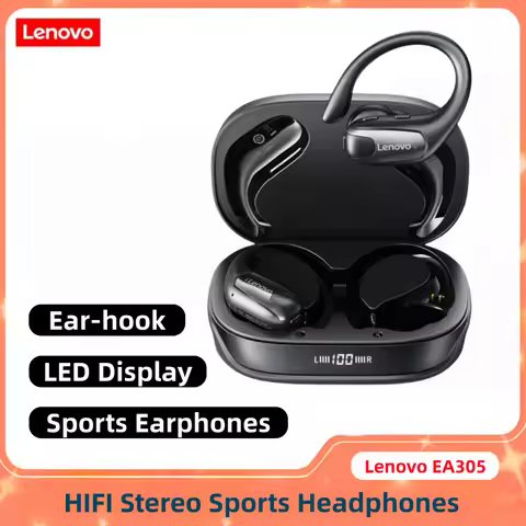 Lenovo EA305 OWS Bluetooth Wireless Earphones 14.2mm Driver,LED Digital Display,Panoramic Sound,Open