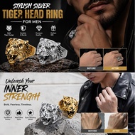 [Bold Tiger Design] Men's Tiger Head Ring/Fashion Ring/Statement Ring
