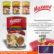 Maxwell Tuna/Salmon/Chicken/White bait  Premium Wet Food 400g | Cat Wet Food | Makanan Basah Kucing