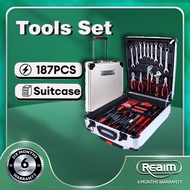 REAIM Tools Set Tools Set For Motorcycle 187PCS Heavy Duty Motorcycle Tools Complete Set