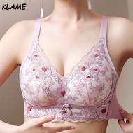 KLAME Anti-Sagging Thick Cup Small Breast Push Up Lace A/B Bra - Size 32-40 (2.5cm) KLM977