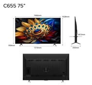 TCL C655 4K QLED | 75 85 98 inch | AI Smart Google TV | Eye care | ONKYO 2.1ch