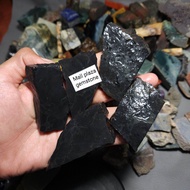 bahan badar besi hitam asli natural ( nempel magnet ) / batu badar besi hitam / bongkahan batu badar