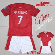 Indonesian National Team Home 25-26 Marcelino idzes romeny children's football Jersey full printing