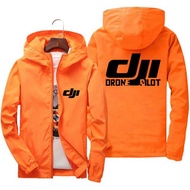2023แจ็คเก็ตนักบินมีฮู้ดโดรน DJI บอมเบอร์ผู้ชายแจ็คเก็ตเสื้อกันลมแบบบางลำลองเสื้อนอกผู้ชายกีฬากันลมเ