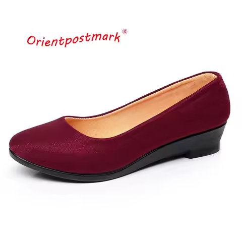 Women Ballet Shoes Women Wedges Shoes for Work Cloth Sweet Loafers Slip On Women's Pregnant Wedges S