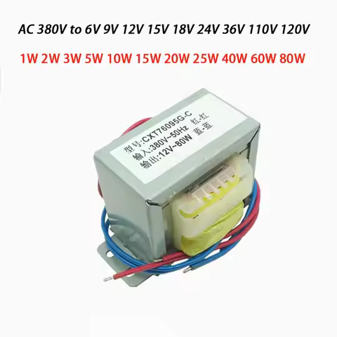 1W 5W 10W 15W 20W 25W 40W 60W 80W Power Transformer Input AC 380V 50HZ Output AC 6V 9V 12V 15V 18V 2