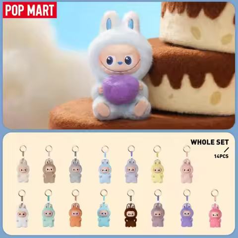 POPMART Labubu Series Blind mystery Box The Monsters PIN FOR LOVE Glue Elastic Plush Pendant Perfect