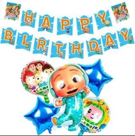 #1016 Happy Birthday Balloons Decoration Set, Cocomelon Birthday Balloon Party Celebration Decoratio