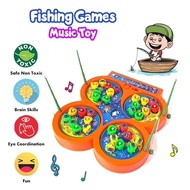 Children's Fishing Toy 4 Pools - Catching Game Music