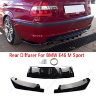 Gloss Black Rear Bumper Diffuser&Side Splitter For BMW E46 330d 330i 330ci M Sport 1999-2005 Rear Bu