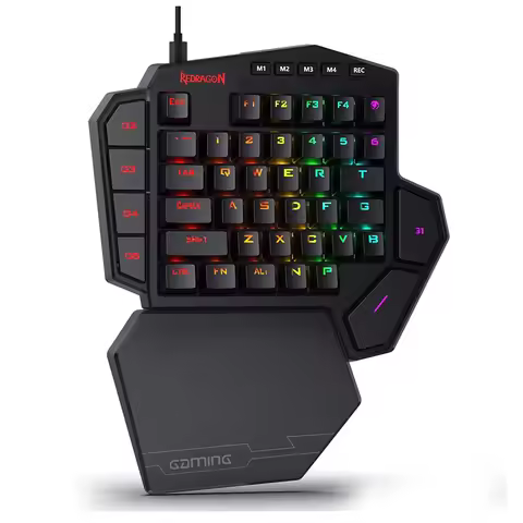 Redragon K585 DITI One-Handed RGB Mechanical Gaming Keyboard 42 Keys Blue Switch LED Left Hand Mini 