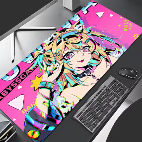 Mouse Pads Laptop Cute Gaming Mousepad A-Anime Girl XXL Nier Automata 2b Keyboard Rug PC Black And W