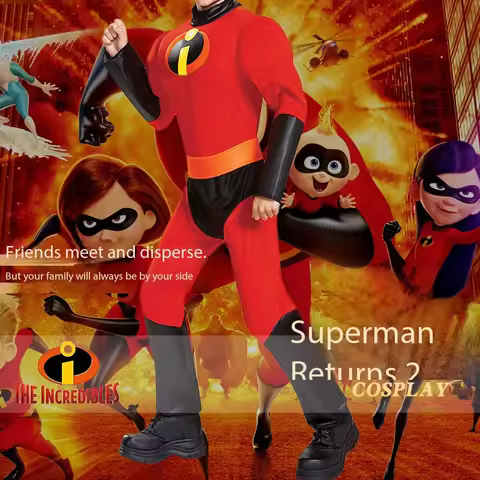 Incredibles 2 Bodysuit Cosplay Costume Incredibles Secret Agent Team Halloween Cosplay Performance O