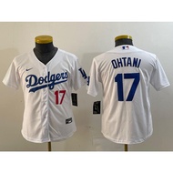 Youth Kids Los Angeles Dodgers 17 Shohei Ohtani Baseball Jersey White Blue