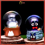 Hayao Miyazaki Elves Blind Box Decoration Glowing Night Lights Crystal Ball Music Box Totoro No Face