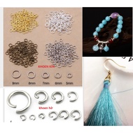 100g ROUND RINGS TO CONNECT EARRINGS, RINGS, KEYCHAIN 4-5-6-7-8-10mm