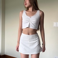 Áo hai dây bản to phối ren đính bông Lydia lace tank