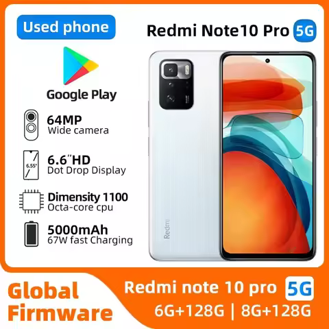 Xiaomi Redmi note 10 pro Android 5G Unlocked 6.6 inch 8GB RAM 128GB ROM All Colours in Good Conditio