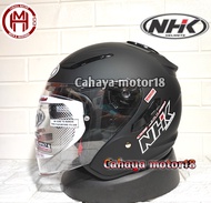 HELM NHK R1 SOLID BLACK DOFF|HITAM DOP NHK HALF FACE