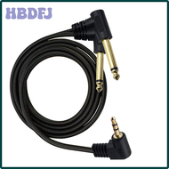 HBDFJ 3.5mm 1/8" Trs to 2X6.35mm 1/4" TS Mono Y Cable Splitter Cable for Iphone, Ipod, Laptop, CD Players, Power Amplifier, Mixer DJDTE