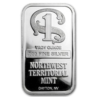 Koin Perak Batangan Northwest Territorial Mints 1 Oz Silver Bar