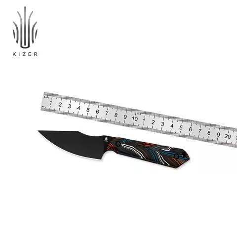 Kizer Fixed Blade Knife Mini Harpoon 1040S6 G10 Handle with 3V Steel Blade Survival Knife Fixed Knif