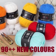 Milk Cotton 4 Ply Colour Benang Kait 4 Ply Knitting Yarn Milk Cotton Crockhet Yarn Good Quality
