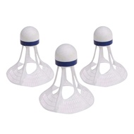 3PCS Shuttlecock Badminton Sintetis Nylon / Kok Plastik Shuttlecock Berkualitas Tahan Angin