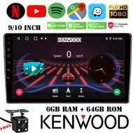 [6GB RAM + 64GB ROM] QLED Kenwood Android Player 9"10 inch Quad Core Car Multimedia MP5 Player Wifi