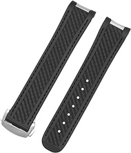 20MM Rubber Watch Band For Omega SEAMASTER 300 AT150 DE VILLE SPEEDMASTER Silicone Bracelet Replacement Strap Watch Accessories Parts
